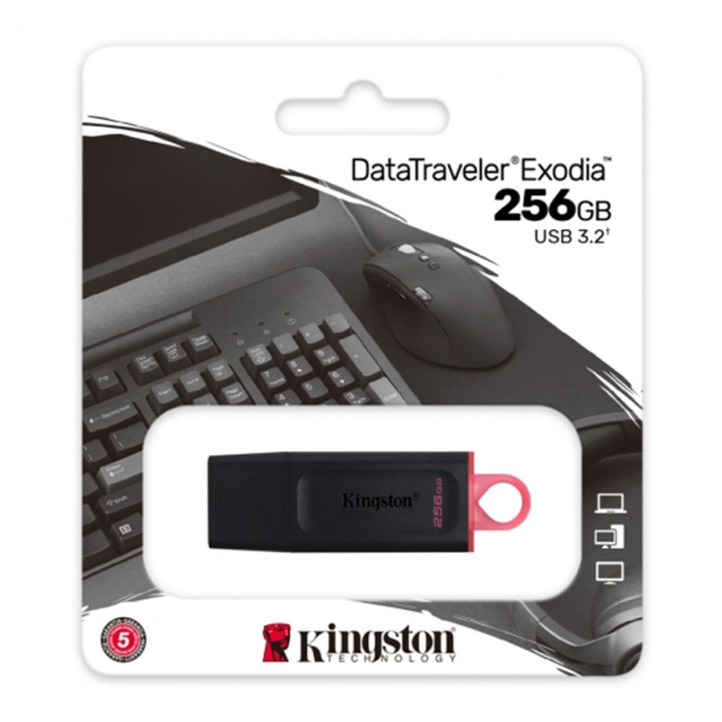 Chiavetta USB Kingston DataTraveler Exodia 256GB USB 3.2 Nero Chiavetta USB Kingston DataTraveler Exodia 256GB USB 3.2 Nero