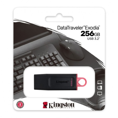 Chiavetta USB Kingston DataTraveler Exodia 256GB USB 3.2 Nero