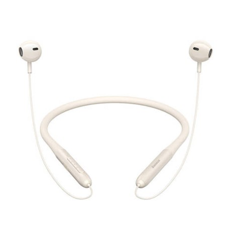 Auricolari Bluetooth Baseus Bowie P1 Neckband Wireless 25h USB-C Bianchi