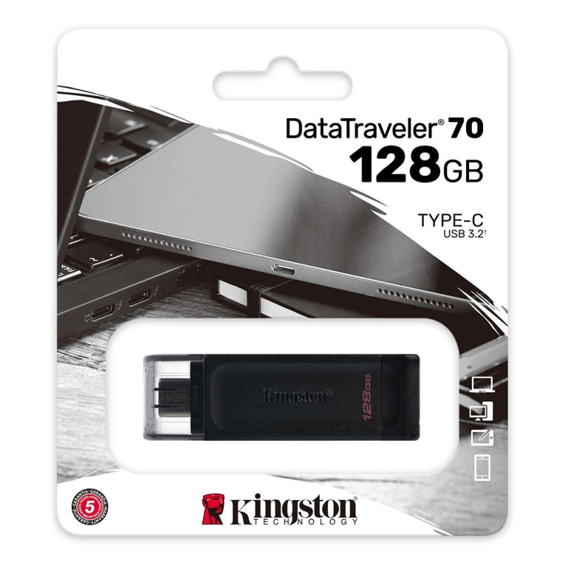 PenDrive 128GB  Data Traveler 70 USB 3.2 Type C Kingston