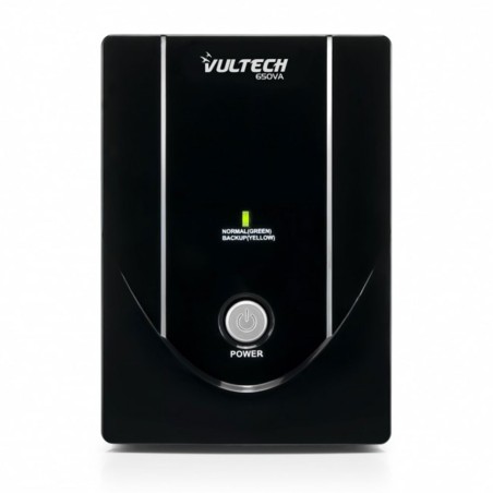 UPS Vultech UPS650VA-LITE, Standby, Certificazione:CE-Frequenza di ingresso:50/60-frequenza output:50/60-Potenza in uscita (kVA