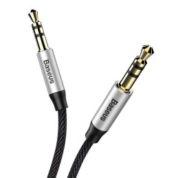 Cavo Audio Baseus Yiven AUX 3,5mm Jack 1m Black+Silver per Stereo Auto Cuffie Cavo Audio Baseus Yiven AUX 3,5mm Jack 1m Black+Silver per Stereo Auto Cuffie