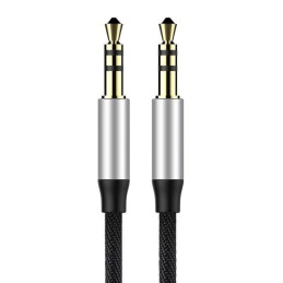 Cavo Audio Baseus Yiven AUX 3,5mm Jack 1m Black+Silver per Stereo Auto Cuffie Cavo Audio Baseus Yiven AUX 3,5mm Jack 1m Black+Silver per Stereo Auto Cuffie