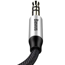 Cavo Audio Baseus Yiven AUX 3,5mm Jack 1m Black+Silver per Stereo Auto Cuffie Cavo Audio Baseus Yiven AUX 3,5mm Jack 1m Black+Silver per Stereo Auto Cuffie