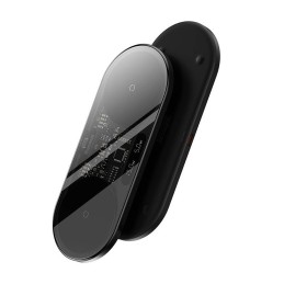Ricarica wireless doppia Qi wireless charger Baseus con Display led 20W Nero
