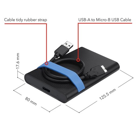 Box esterno per HDD SSD da 2.5" USB 3.2 Gen.1 Verbatim STORE N GO
