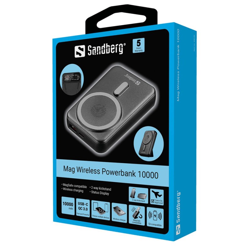 Power Bank Mag Wireless 10.000 mAh Sandberg Power Bank Mag Wireless 10.000 mAh Sandberg
