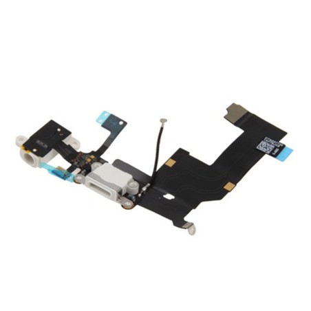 Cavo Flat Connettore di ricarica iPhone 5 Bianco jack audio