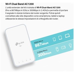 Adattatore Powerline Wireless Extender KIT AV1000 WI-FI TL-PA7017+TL-WPA7517 RE305