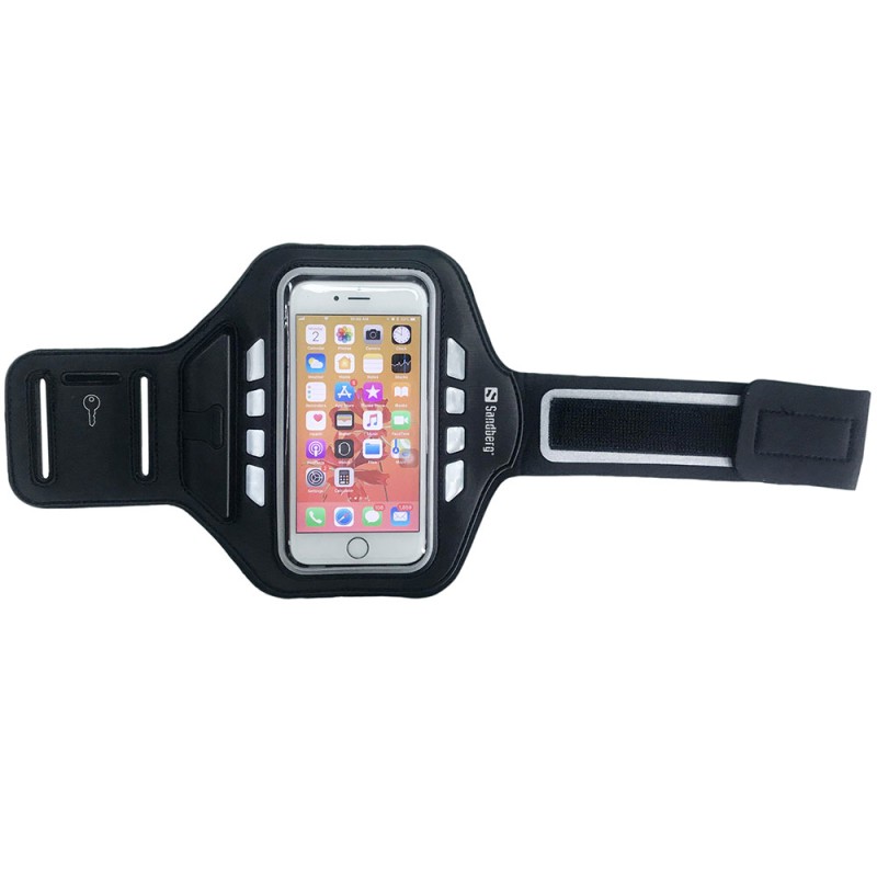 Supporto sportivo smartphone da braccio con led Sandberg colore Nero
