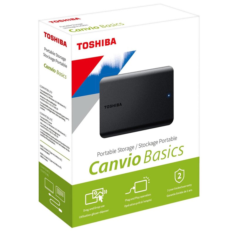 Hard Disk Esterno 4TB Toshiba Canvio Basics 2.5" USB 3.0 HDTB440EK3