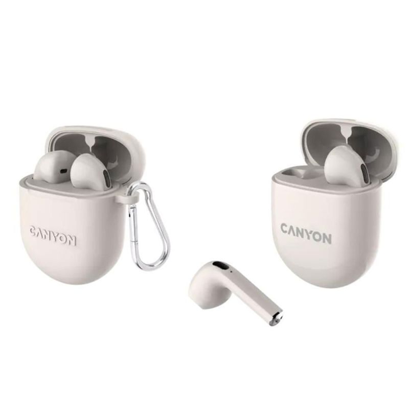Cuffie Auricolari Bluetooth TWS-6 Bianco Canyon 21h con Cavo Ricarica Cuffie Auricolari Bluetooth TWS-6 Bianco Canyon 21h con Cavo Ricarica