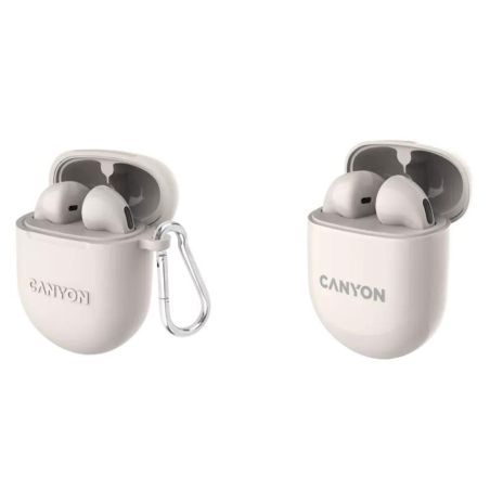 Cuffie Auricolari Bluetooth TWS-6 Bianco Canyon 21h con Cavo Ricarica