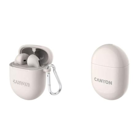 Cuffie Auricolari Bluetooth TWS-6 Bianco Canyon 21h con Cavo Ricarica