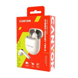 Cuffie Auricolari Bluetooth TWS-6 Bianco Canyon 21h con Cavo Ricarica Cuffie Auricolari Bluetooth TWS-6 Bianco Canyon 21h con Cavo Ricarica