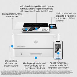 Stampante HP LaserJet Pro 4002dn 2Z605F Laser B/N Duplex LAN