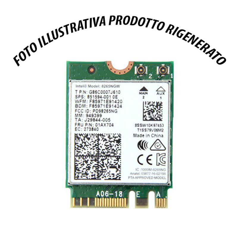 Scheda WiFi Intel 8265NGW M.2 NGFF con Bluetooth PC Desktop Notebook