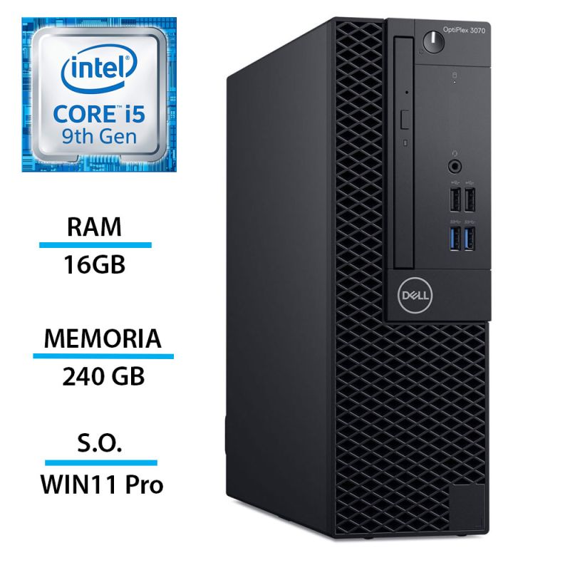 PC Desktop Dell OptiPlex 3070 SFF i5-9400 16GB SSD 240GB Win11 Pro Ricondizionato Grado A PC Desktop Dell OptiPlex 3070 SFF i5-9400 16GB SSD 240GB Win11 Pro Ricondizionato Grado A