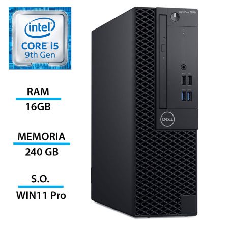 PC Desktop Dell OptiPlex 3070 SFF i5-9400 16GB SSD 240GB Win11 Pro Ricondizionato Grado A