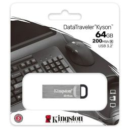 Pen Drive Kingston Kyson 64GB USB 3.2 – Elegante Guscio in Metallo
