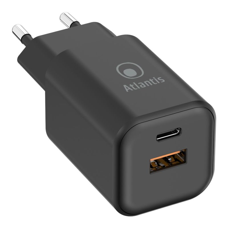 Alimentatore Notebook USB-C 65W GaN Atlantis PD + USB Universale