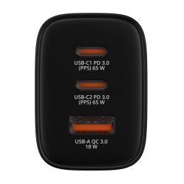 Alimentatore Notebook USB-C 65W GaN Verbatim 2xPD + USB-A QC 3.0