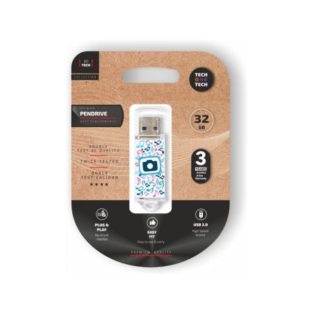 Pen Drive USB 32GB Tech One Tech Photo Memoria Flash USB 2.0