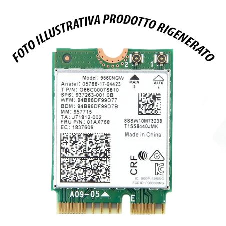 Scheda WiFi Intel 9560NGW Wireless-AC Bluetooth 5.1 PCIe