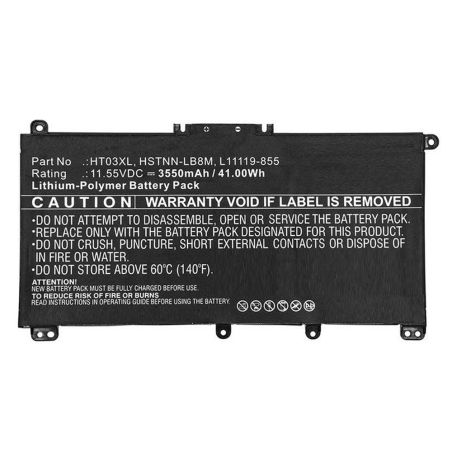 Batteria Compatibile HP HT03XL 38.76Wh 11.4V Pavilion 15-CS 250 G7 G8