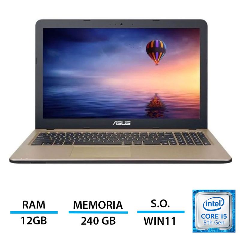 Notebook ASUS Vivobook X540LA-XX112D Intel® Core™ i5-5200U 12GB DDR3 SSD 240gb Lettore DVD  Bluetooth Windows 11 USATO