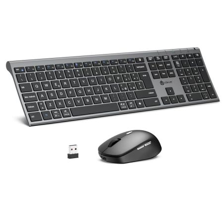 Kit Tastiera Mouse Wireless Bluetooth 2.4GHz iClever DK03 QWERTY Italiano USB-C