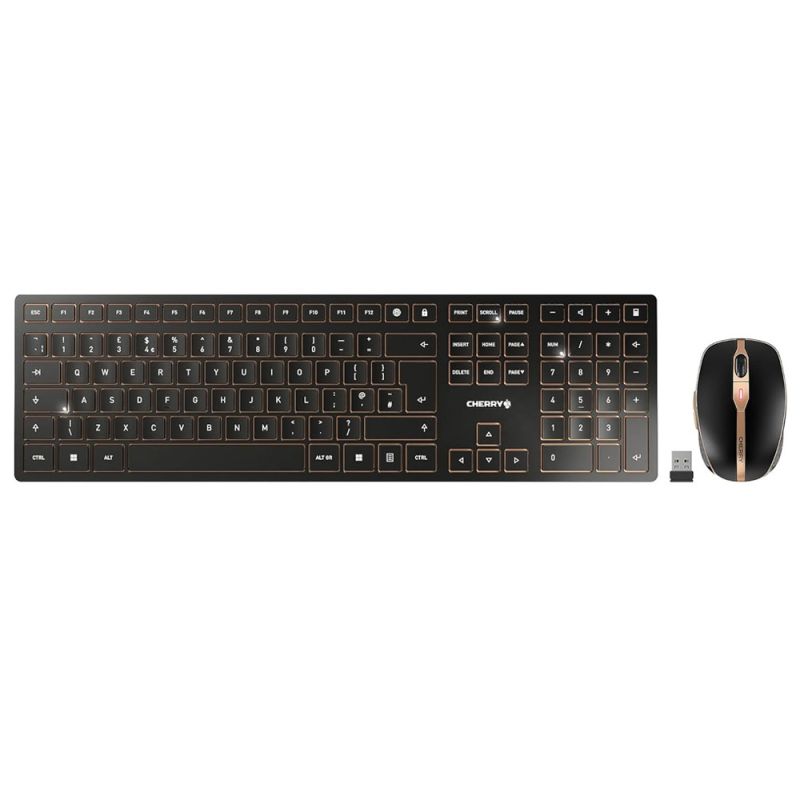 CHERRY DW 9100 SLIM Tastiera e Mouse Wireless Bluetooth Ricaricabile Layout Italiano QWERTY