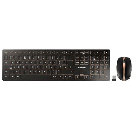 CHERRY DW 9100 SLIM Tastiera e Mouse Wireless Bluetooth Ricaricabile Layout Italiano QWERTY