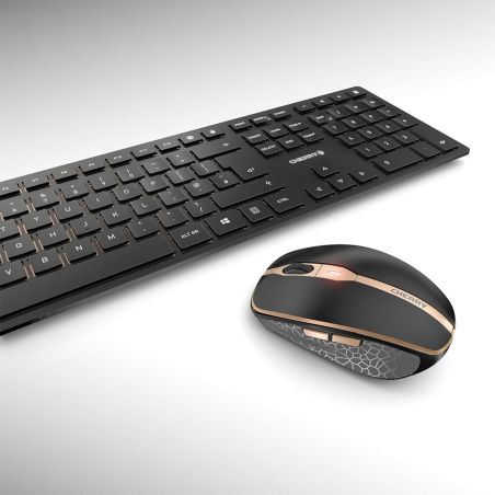 CHERRY DW 9100 SLIM Tastiera e Mouse Wireless Bluetooth Ricaricabile Layout Italiano QWERTY