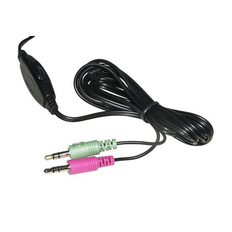 Cuffie con Microfono Orientabile e Controllo Volume Jack 2x 3,5 mm Stereo LKHS02