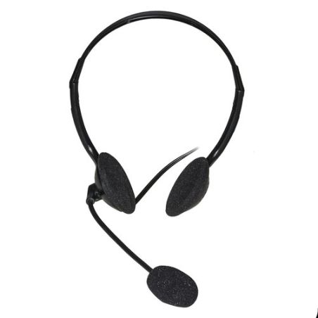 Cuffie Stereo con Microfono Orientabile Jack 3,5mm TRRS Cavo 1,8m LKHS03