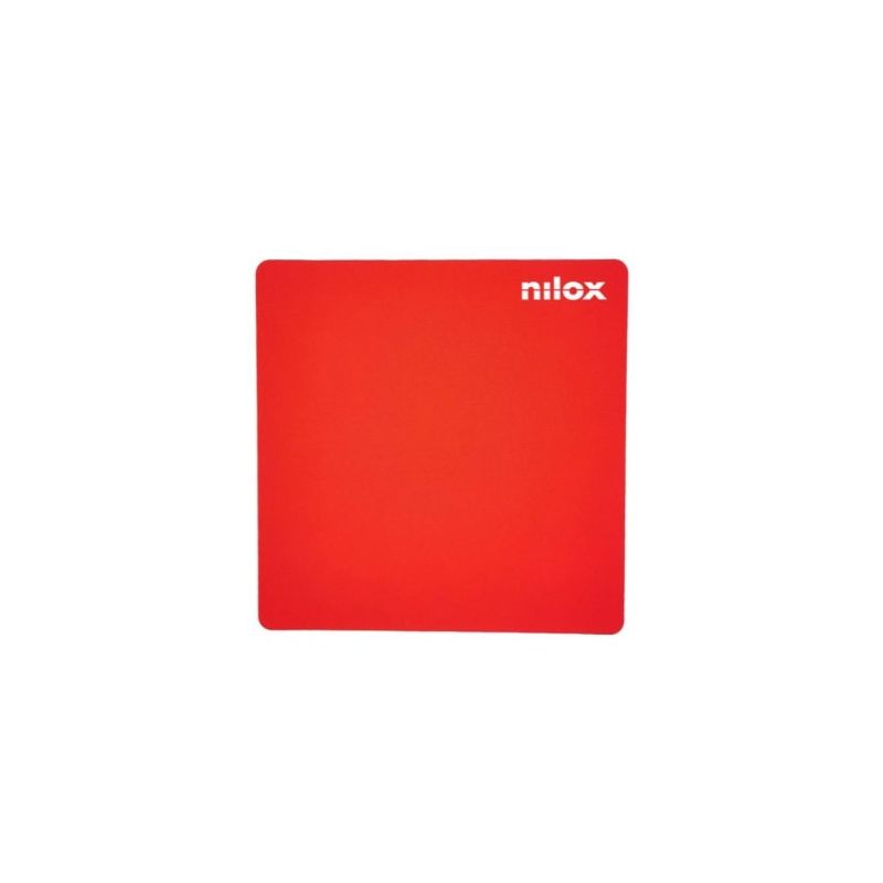 Tappetino Mouse Antiscivolo in Tessuto 24x24cm Rosso Nilox NXMP013