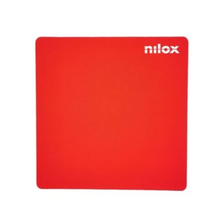 Tappetino Mouse Antiscivolo in Tessuto 24x24cm Rosso Nilox NXMP013