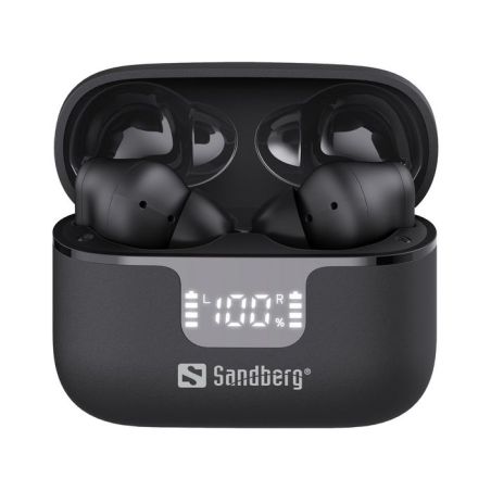 Auricolari Wireless Bluetooth ANC ENC Microfono Custodia Display Sandberg