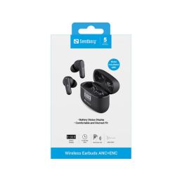 Auricolari Wireless Bluetooth ANC ENC Microfono Custodia Display Sandberg
