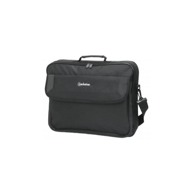Borsa Notebook 17.3" Manhattan Cambridge Apertura Conchiglia Tracolla Nera