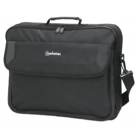 Borsa Notebook 17.3" Manhattan Cambridge Apertura Conchiglia Tracolla Nera
