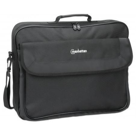 Borsa Notebook 17.3" Manhattan Cambridge Apertura Conchiglia Tracolla Nera