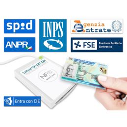 Lettore CIE 3.0 NFC Smart Card CNS CRS Tessera Sanitaria USB Atlantis