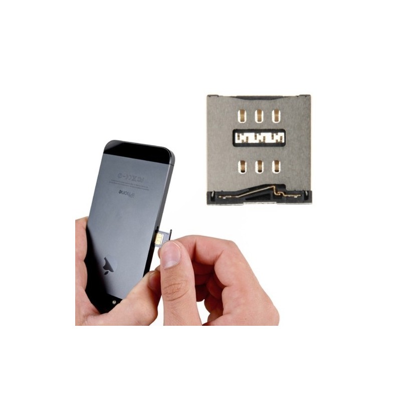 Connettore Slot SIM Card da Saldare per iPhone 5 Ricambio Connettore Slot SIM Card da Saldare per iPhone 5 Ricambio