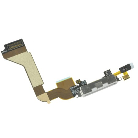 Cavo Flat per iPhone 4S Connettore Ricarica Dock e Microfono Bianco