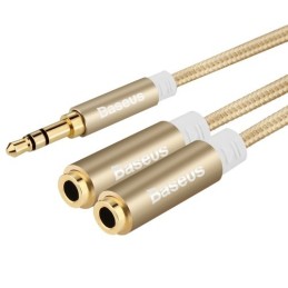 CAVO JACK 2 IN 1 BASEUS GOLD CAVO JACK 2 IN 1 BASEUS GOLD