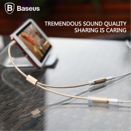 CAVO JACK 2 IN 1 BASEUS GOLD